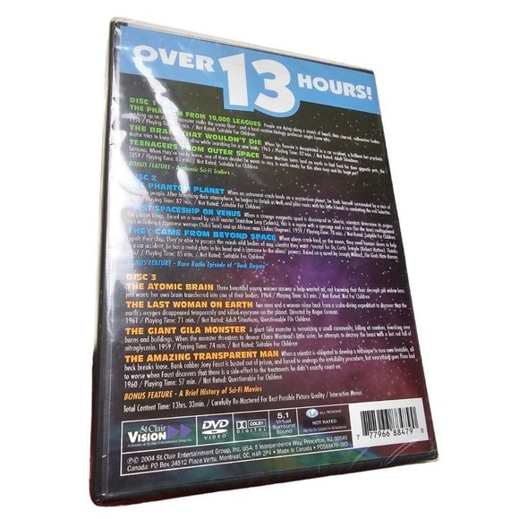 Sci-Fi Flicks DVD Over 13 Hours of Movies Bonus Features Brand New SEALED - Picture 2 of 2